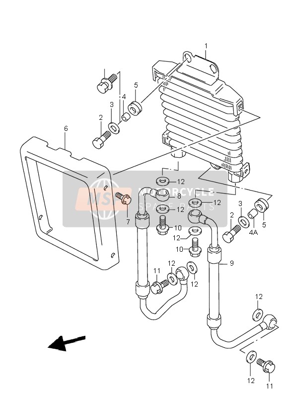 Suzuki VL1500 INTRUDER LC 1998 Oil Cooler for a 1998 Suzuki VL1500 INTRUDER LC