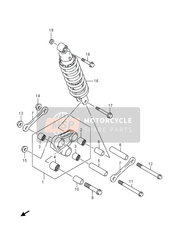 Suzuki SFV650(A) GLADIUS 2014 Rear Cushion Lever (SFV650A) (For Russian) for a 2014 Suzuki SFV650(A) GLADIUS