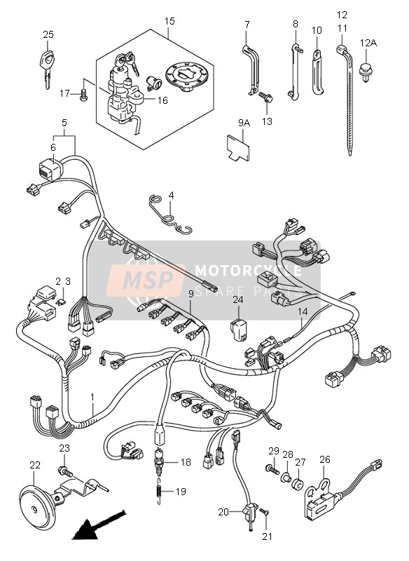 Suzuki GSX-R750 2000 Wiring Harness for a 2000 Suzuki GSX-R750