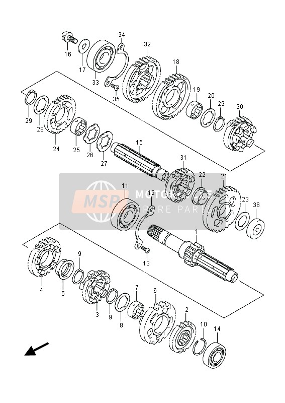 Suzuki VL800(C)(T) INTRUDER 2014 Trasmissione per un 2014 Suzuki VL800(C)(T) INTRUDER