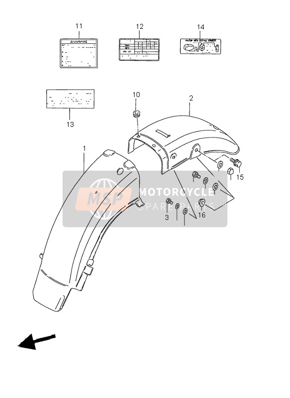 Suzuki GN125E 1995 Rear Fender for a 1995 Suzuki GN125E