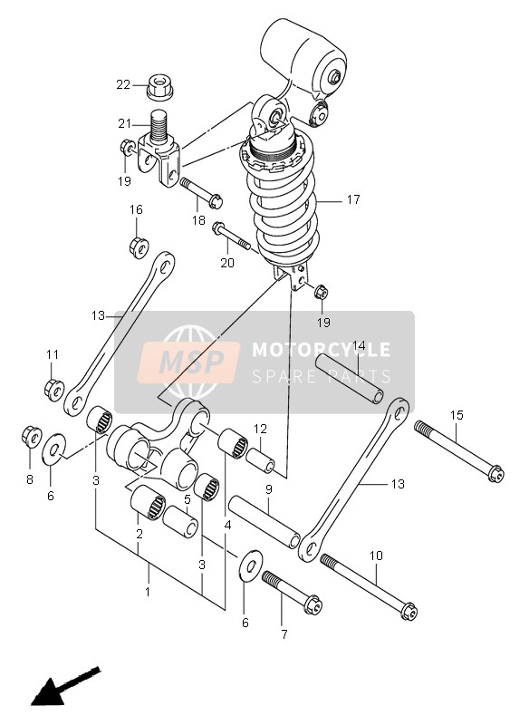 Suzuki GSX-R750 2000 Rear Cushion Lever for a 2000 Suzuki GSX-R750