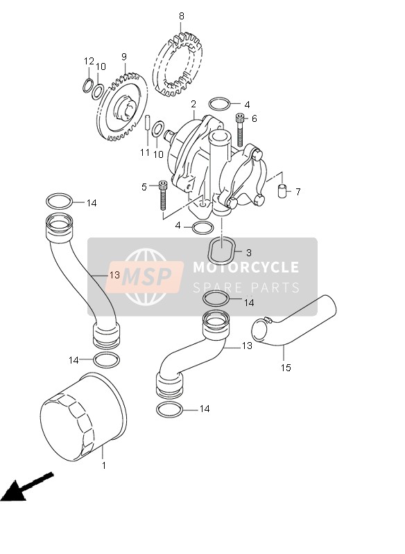 Suzuki GSX1400 2002 Oil Pump for a 2002 Suzuki GSX1400