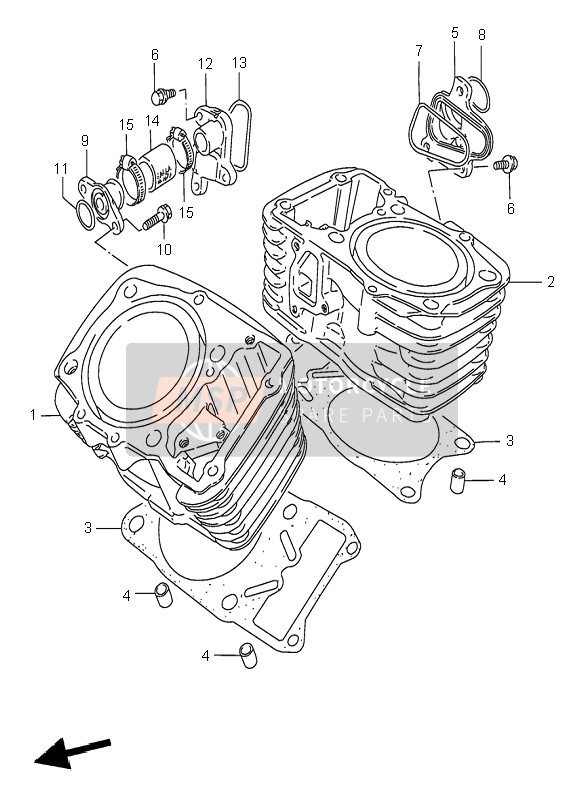 Suzuki VS800 INTRUDER 1997 Cylindre pour un 1997 Suzuki VS800 INTRUDER