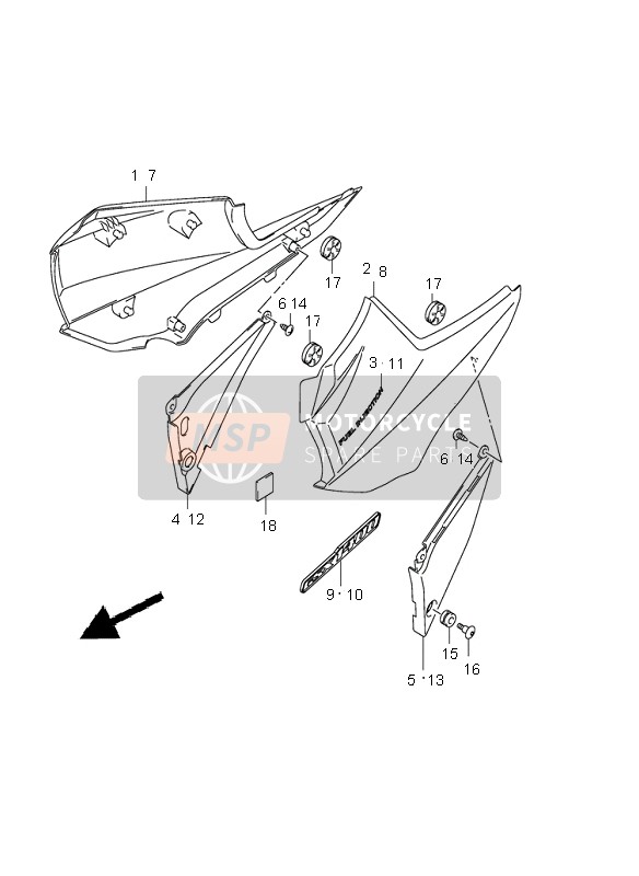 6813142F10YD8, Emblem (Silver), Suzuki, 0