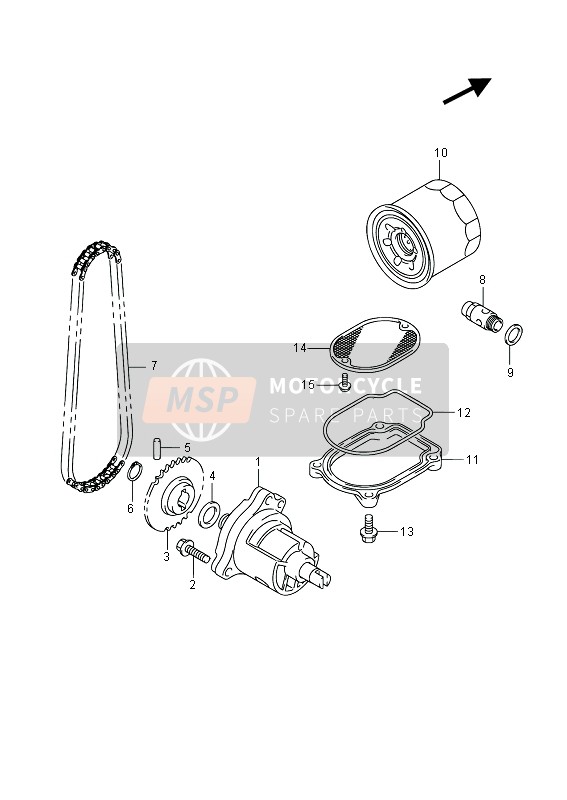 Suzuki VL800B INTRUDER 2014 Oil Pump for a 2014 Suzuki VL800B INTRUDER