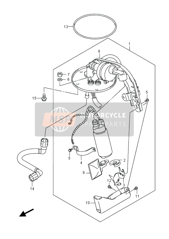 Suzuki VL800B INTRUDER 2014 Fuel Pump for a 2014 Suzuki VL800B INTRUDER