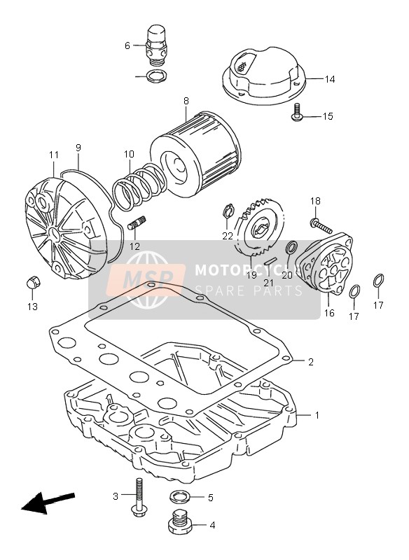 Suzuki GS500E 1995 Oil Filter & Oil Pump for a 1995 Suzuki GS500E