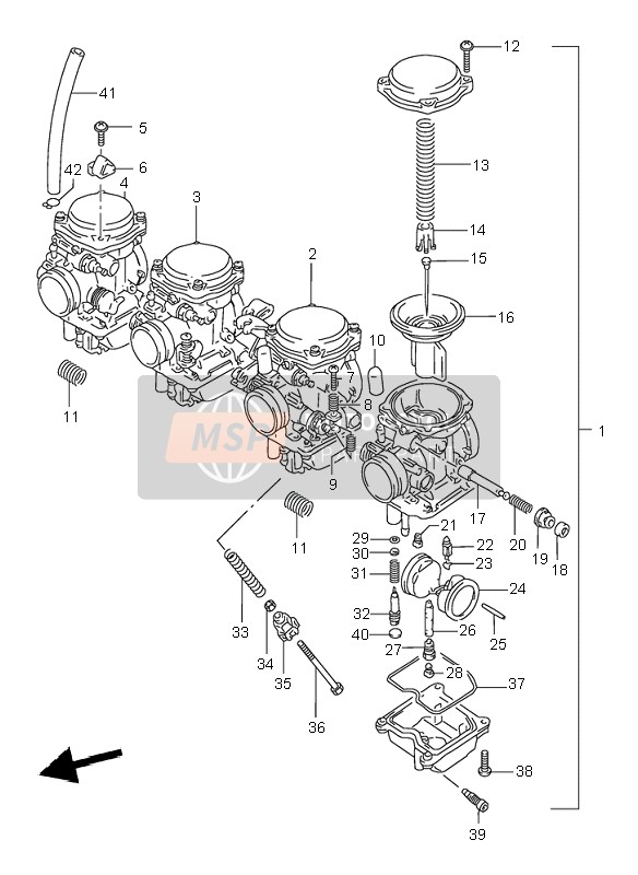 Suzuki GSF600S BANDIT 1996 Carburatore per un 1996 Suzuki GSF600S BANDIT