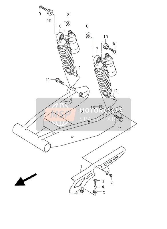 6210442F1013L, Jambe Force, Suzuki, 0