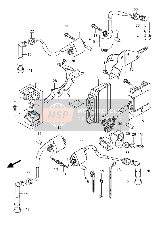 Suzuki VL800B INTRUDER 2014 Electrical (VL800B E02) for a 2014 Suzuki VL800B INTRUDER