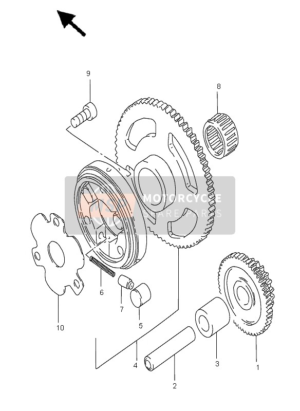 Suzuki GZ125 MARAUDER 2002 Starter Clutch for a 2002 Suzuki GZ125 MARAUDER