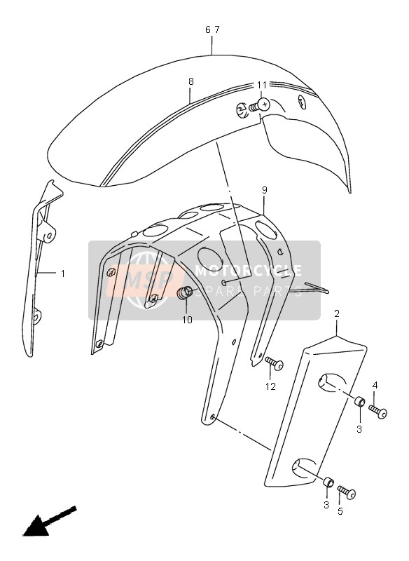 5311048E80BP9, Fender, Front, Suzuki, 0