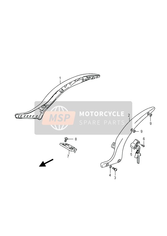 Suzuki VL800B INTRUDER 2014 Frame Brace for a 2014 Suzuki VL800B INTRUDER