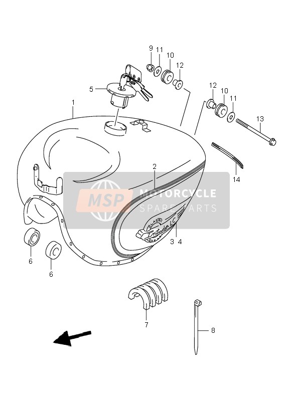 4410026F00YA3, Tank Assy, Fuel (Brown), Suzuki, 0