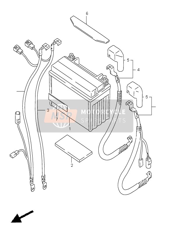 Suzuki GSF1200(N)(S) BANDIT 1996 Batterie pour un 1996 Suzuki GSF1200(N)(S) BANDIT