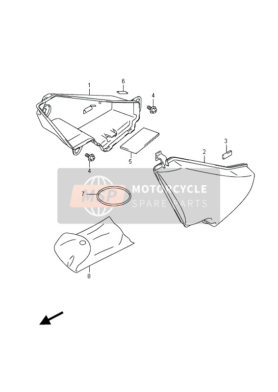 Suzuki VL800B INTRUDER 2014 Boîte à bagages pour un 2014 Suzuki VL800B INTRUDER