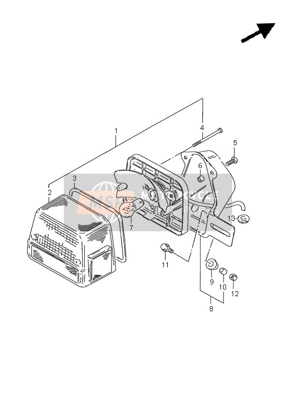 Suzuki GN125E 1998 KOMBINATIONSLICHT HINTEN (E1-E30) für ein 1998 Suzuki GN125E