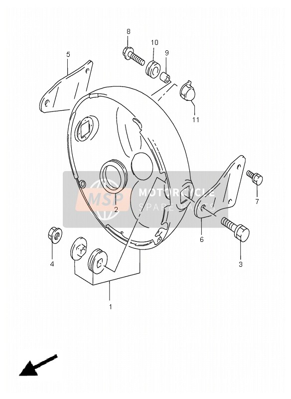 Suzuki GS500E 1998 Headlamp Housing for a 1998 Suzuki GS500E