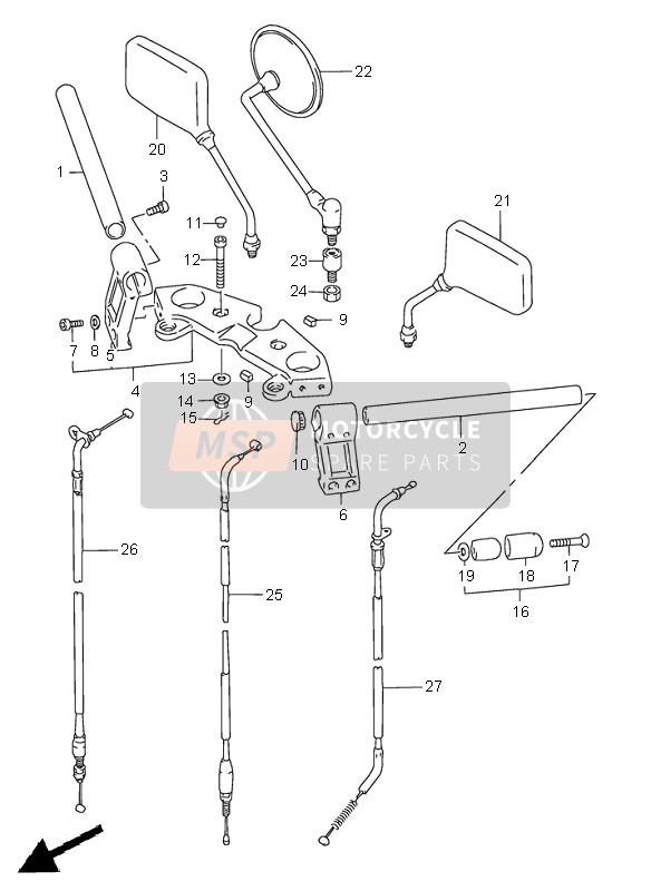 Suzuki GS500E 1998 Handlebar for a 1998 Suzuki GS500E