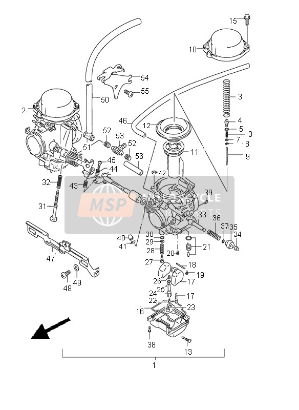 Suzuki GS500(H) 2001 Carburateur (GS500-U-P37) pour un 2001 Suzuki GS500(H)