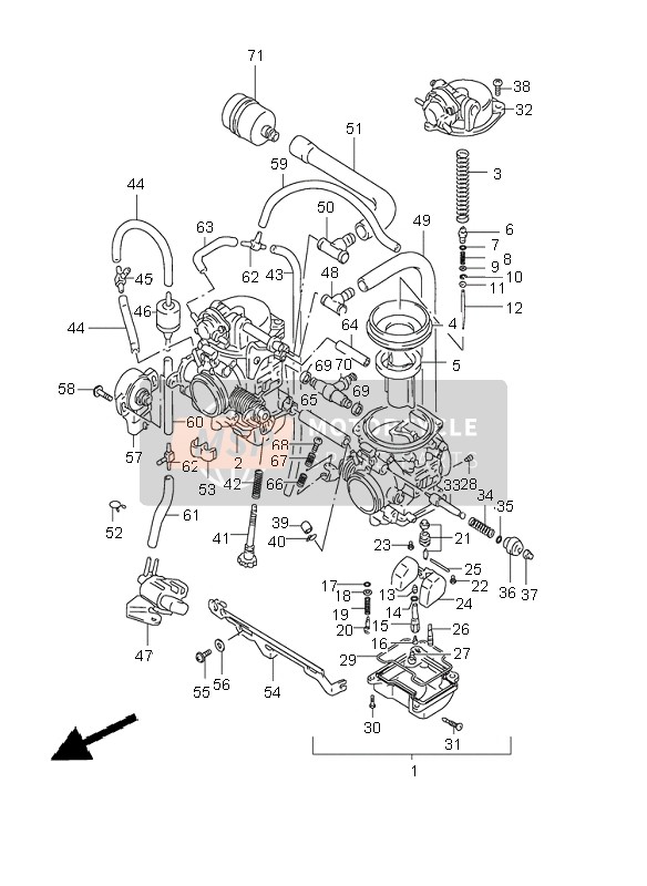 Suzuki GS500(H) 2001 Carburateur (GS500H-HU) pour un 2001 Suzuki GS500(H)