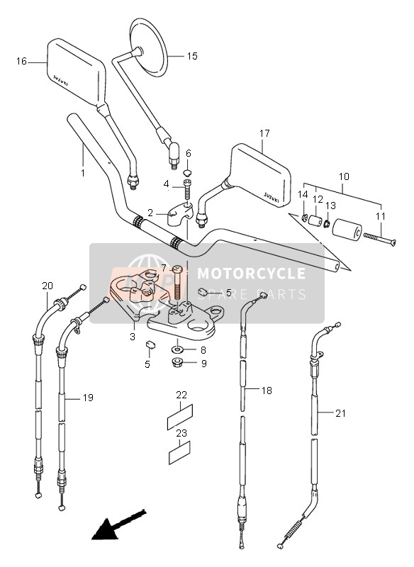 Suzuki GS500(H) 2001 Handlebar for a 2001 Suzuki GS500(H)