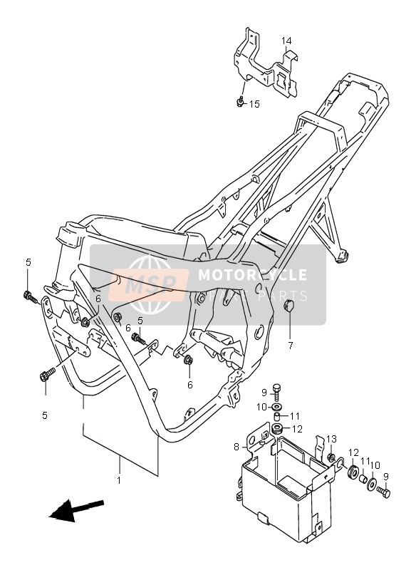 Suzuki GS500E 1995 Frame for a 1995 Suzuki GS500E