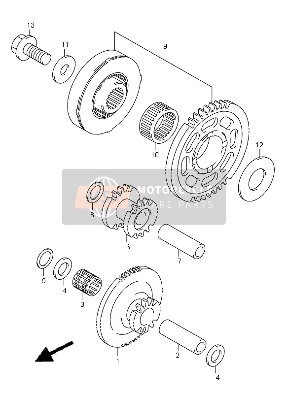 Suzuki GSX-R600 2001 Starter Clutch for a 2001 Suzuki GSX-R600