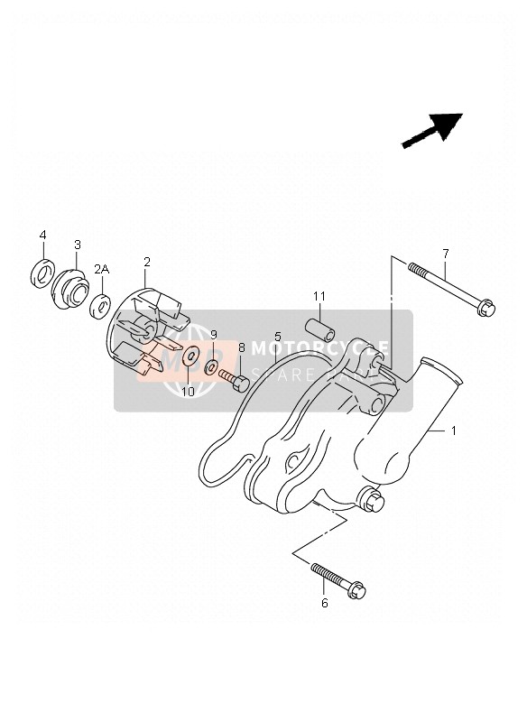 Suzuki TL1000S 1998 Water Pump for a 1998 Suzuki TL1000S