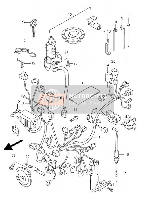 Suzuki TL1000S 1998 Wiring Harness for a 1998 Suzuki TL1000S