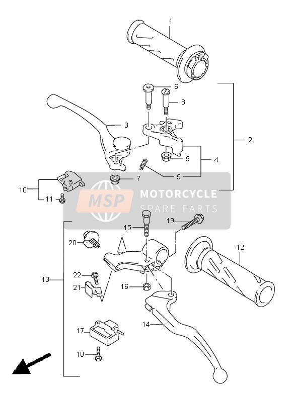 Suzuki TL1000S 1998 HANDHEBEL für ein 1998 Suzuki TL1000S