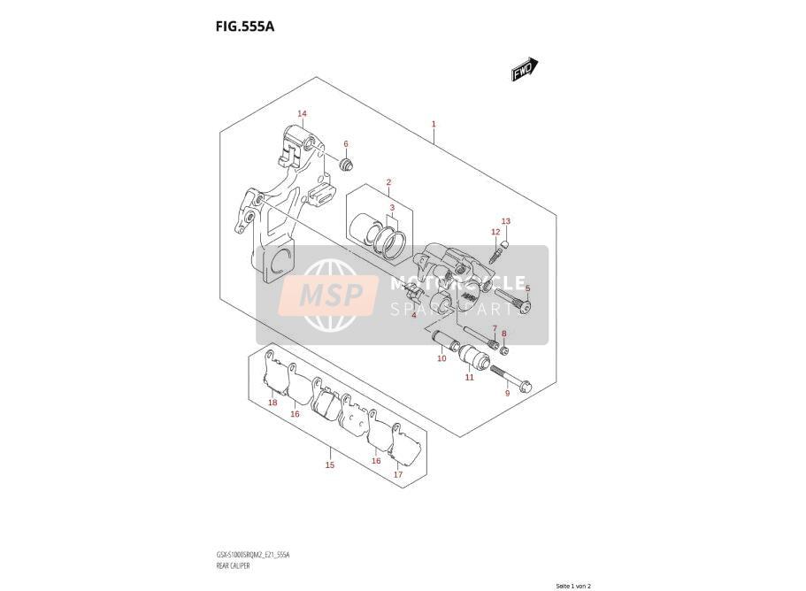 Bremssattel hinten
