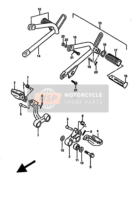 0910310045, Perno D'Articolazione, Suzuki, 4