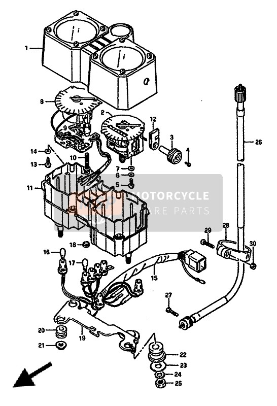 Suzuki DR600R 1988 TACHOMETER für ein 1988 Suzuki DR600R