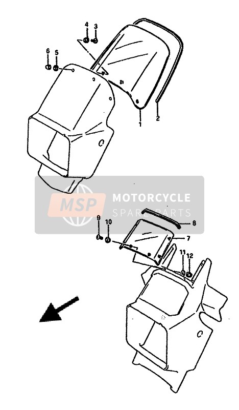 Suzuki DR600R 1988 MESSGERÄTBLENDE für ein 1988 Suzuki DR600R