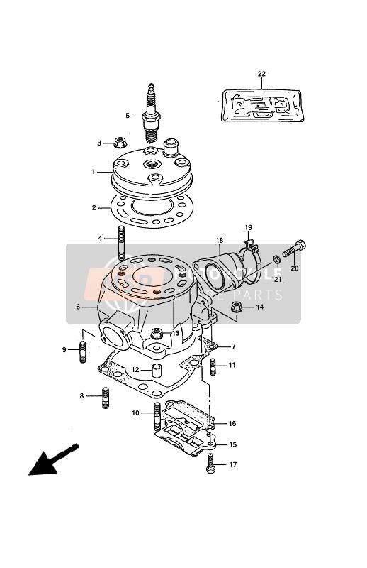 Suzuki RM80 1987 Cylinder for a 1987 Suzuki RM80