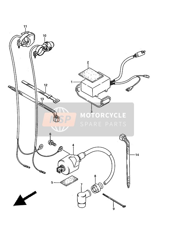 Suzuki RM80 1988 Cdi Unità & Bobina di accensione per un 1988 Suzuki RM80