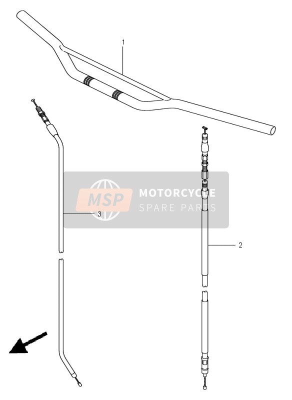 Suzuki RM125 2003 Handlebar for a 2003 Suzuki RM125