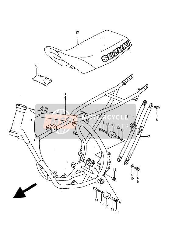 411000288019F, Frame Set (Blue), Suzuki, 0