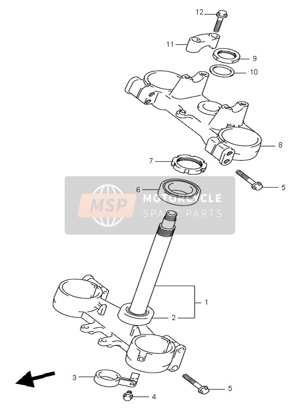 Suzuki RM125 2003 Steering Stem for a 2003 Suzuki RM125