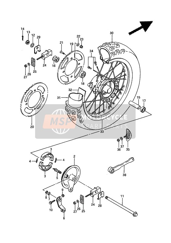 6451120980, Sprocket, Rear (NT:46), Suzuki, 1