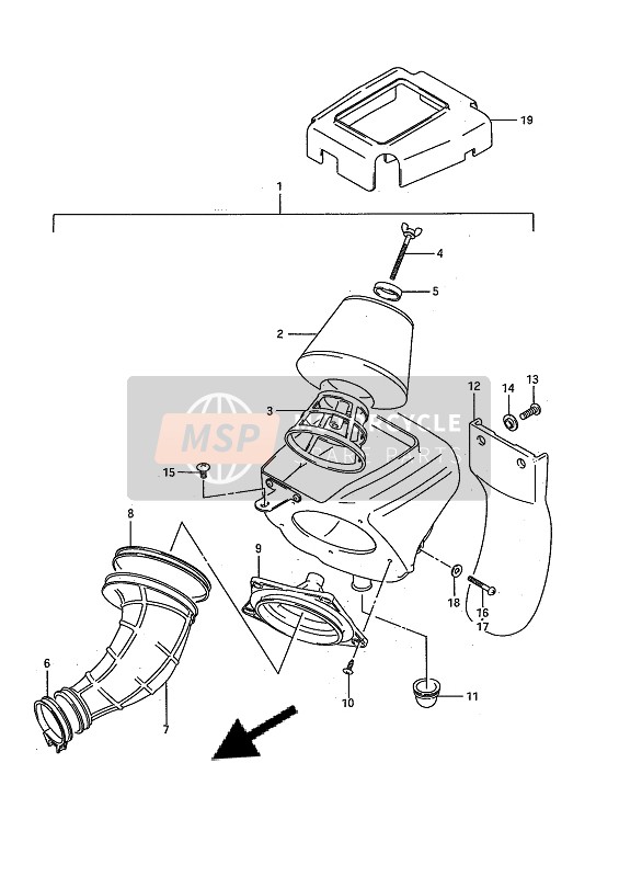 Suzuki RM80 1990 Purificateur d'air pour un 1990 Suzuki RM80