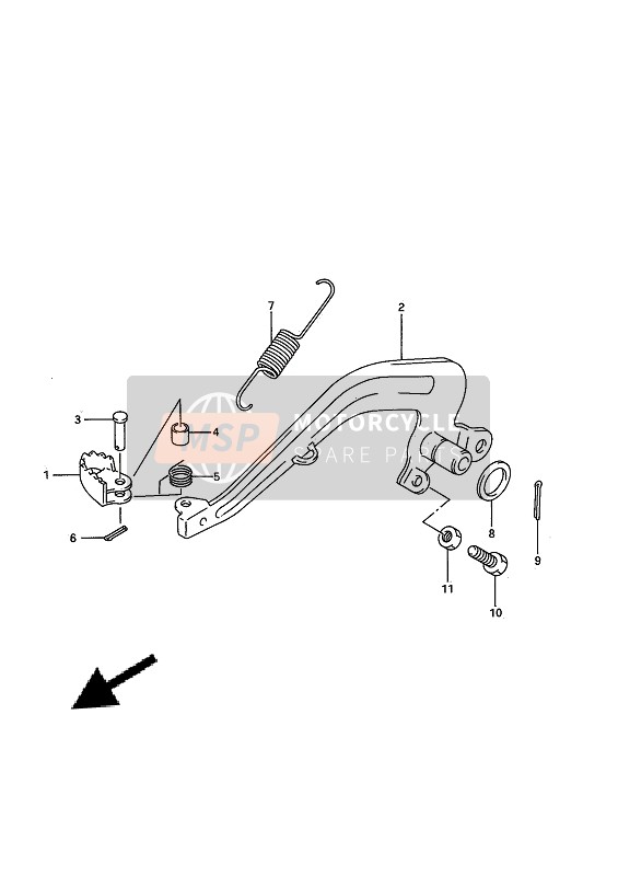 Suzuki RM80 1990 Frein arriere pour un 1990 Suzuki RM80