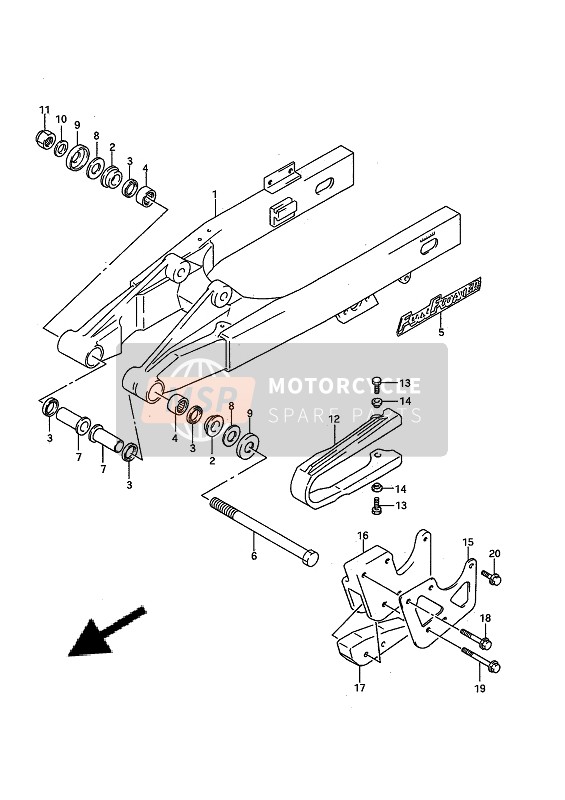 6134802B20, Defense, Chain Guide, Suzuki, 2