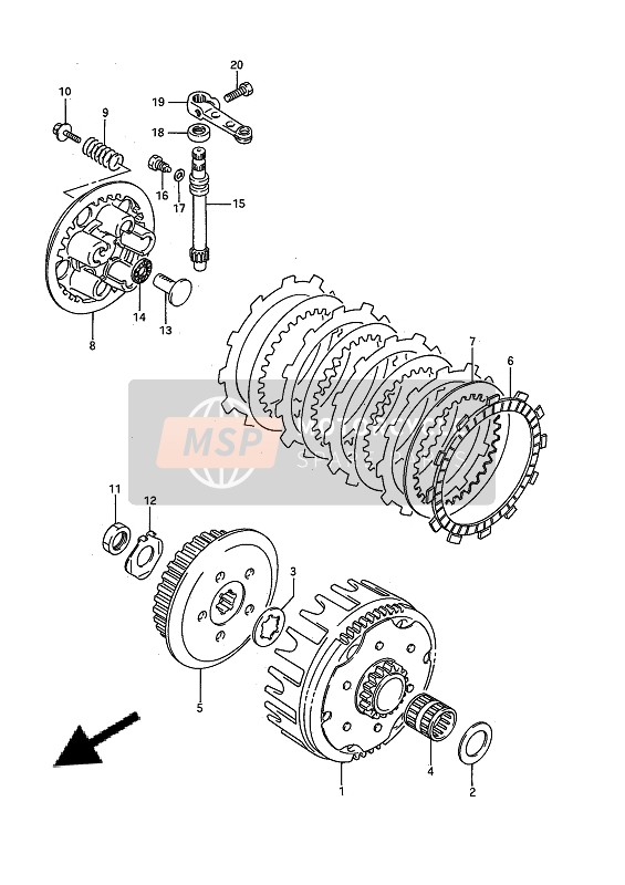 Suzuki RM80 1992 Clutch for a 1992 Suzuki RM80