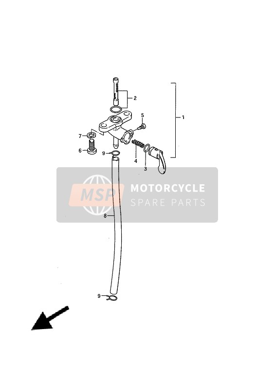 Suzuki RM80 1992 Grifo de combustible para un 1992 Suzuki RM80