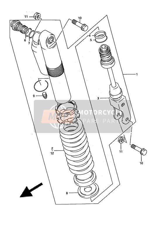 Suzuki RM80 1992 Shock Absorber for a 1992 Suzuki RM80