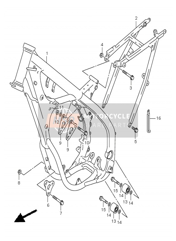 Suzuki RM250 2003 Frame for a 2003 Suzuki RM250