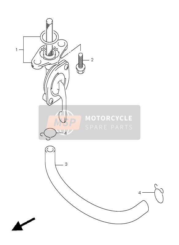 Suzuki RM250 2003 Robinet de carburant pour un 2003 Suzuki RM250